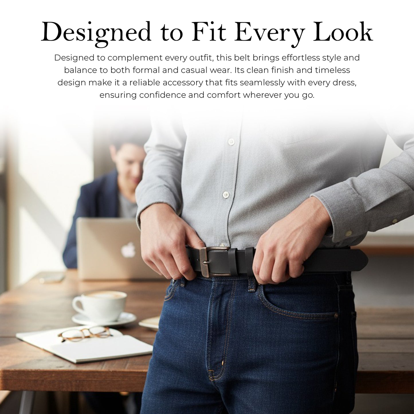 Mens Belts Leather Full Grain, Buffalo Leather, Handmade By Amish, (38mm) Width & (3.6mm) Thickness (Black) TOPNOTCH WORLD