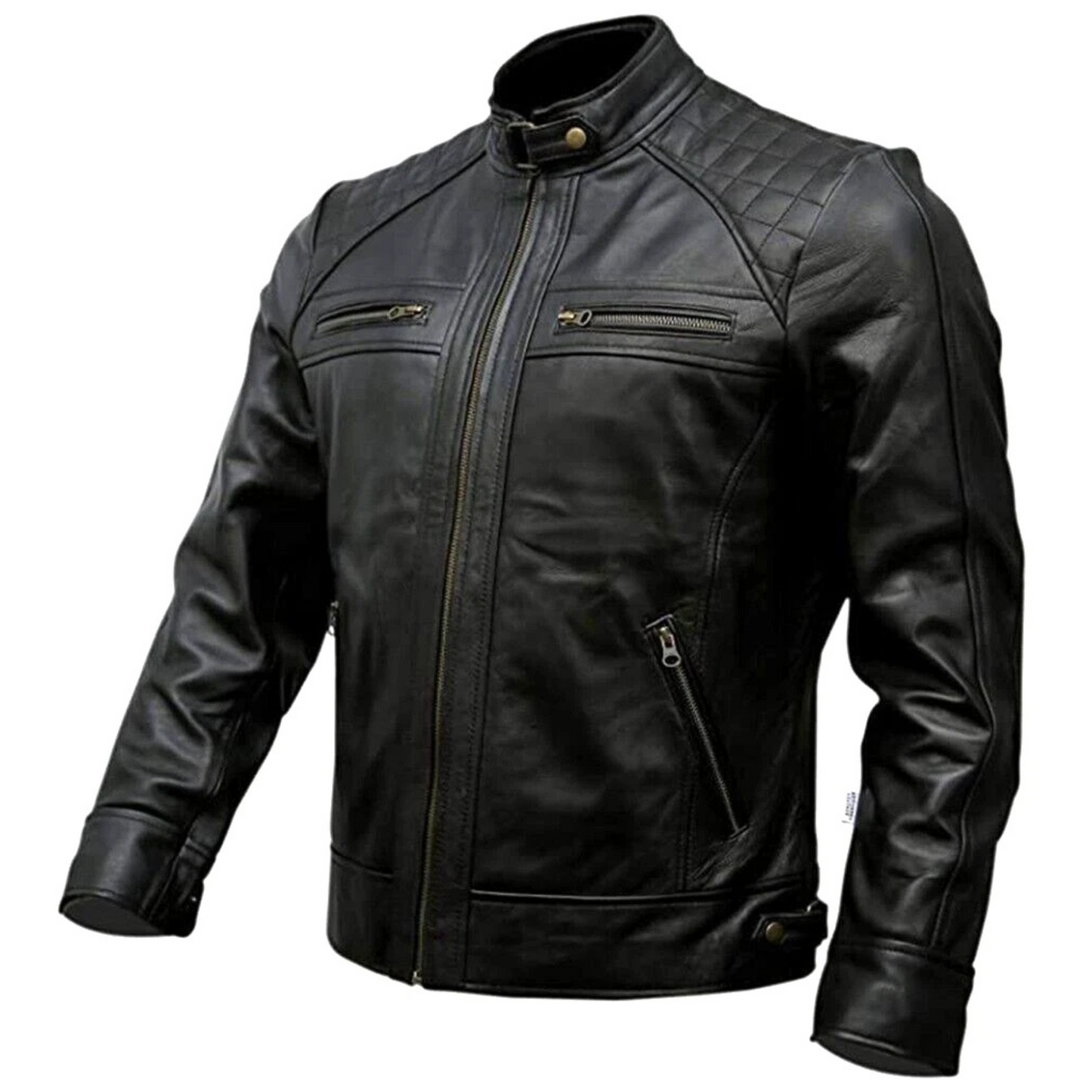 Leather Jacket Men, Genuine Lambskin Leather, Biker Style Jacket Casual & Outdoor Wear TOPNOTCH WORLD