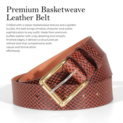 Mens Belts Leather Full Grain, Buffalo Leather, Handmade By Amish, (38mm) Width & (3.6mm) Thickness TOPNOTCH WORLD
