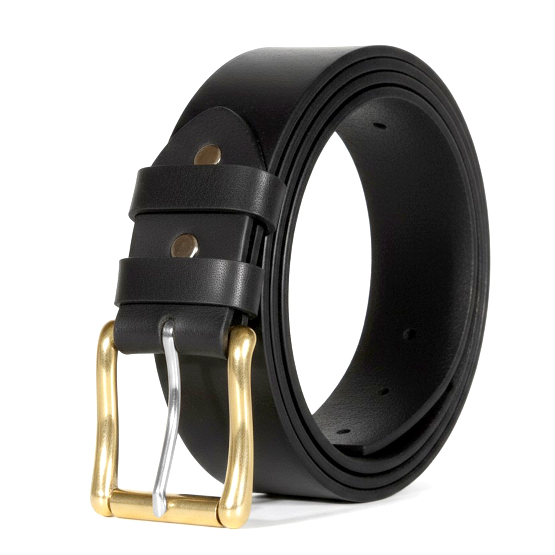Mens Belts Leather Full Grain, Buffalo Leather, Handmade By Amish, (38mm) Width & (3.6mm) Thickness  (Black) TOPNOTCH WORLD