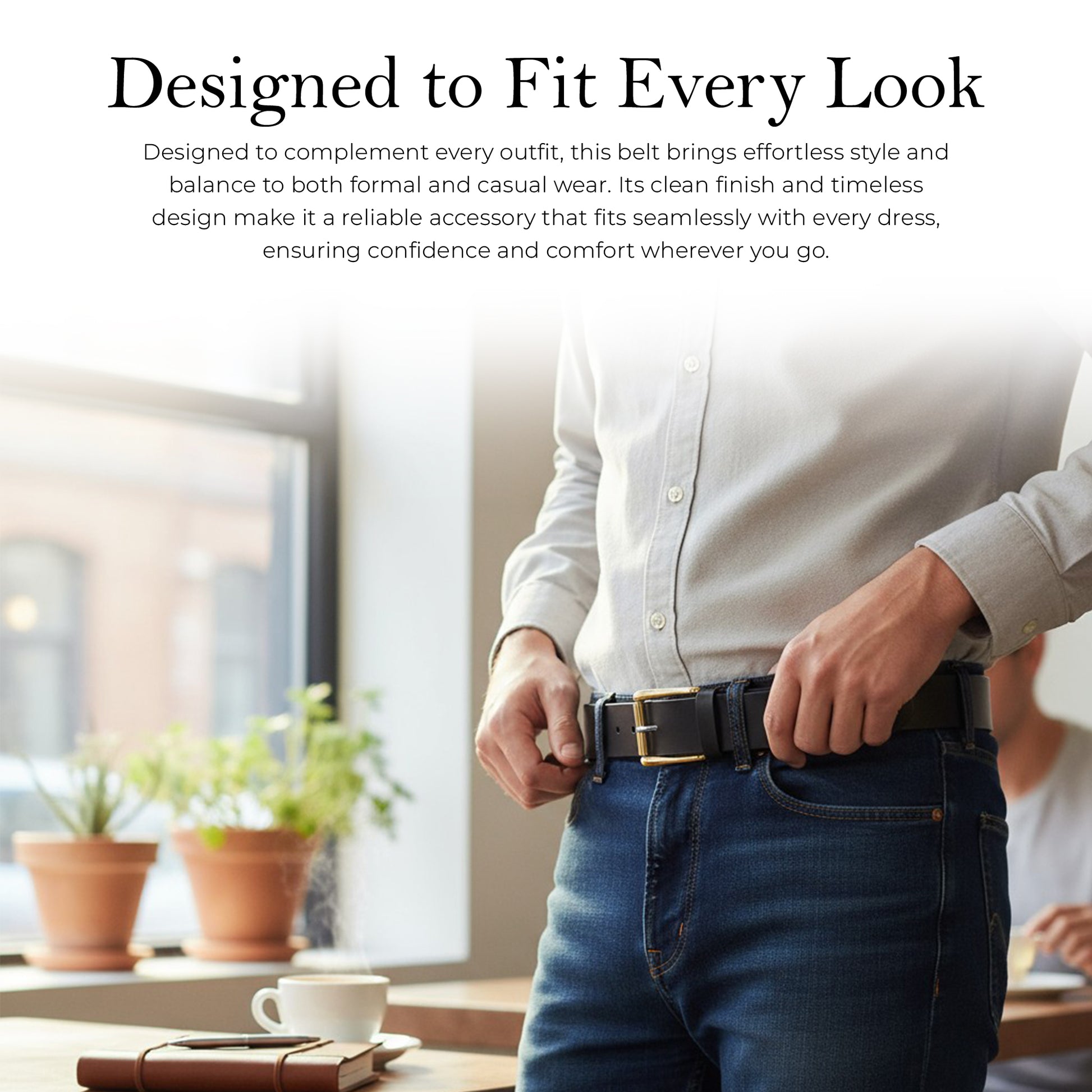 Mens Belts Leather Full Grain, Buffalo Leather, Handmade By Amish, (38mm) Width & (3.6mm) Thickness  (Black) TOPNOTCH WORLD