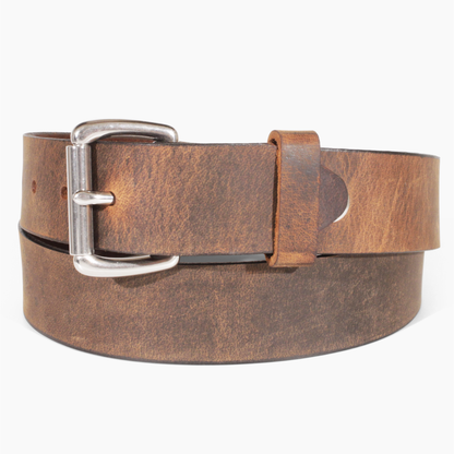Mens Belts Leather Veg Oil Tan, Buffalo Leather Handmade By Amish, 1.25 Inch Wide & 3.6mm Thickness (Crazy Horse) TOPNOTCH WORLD