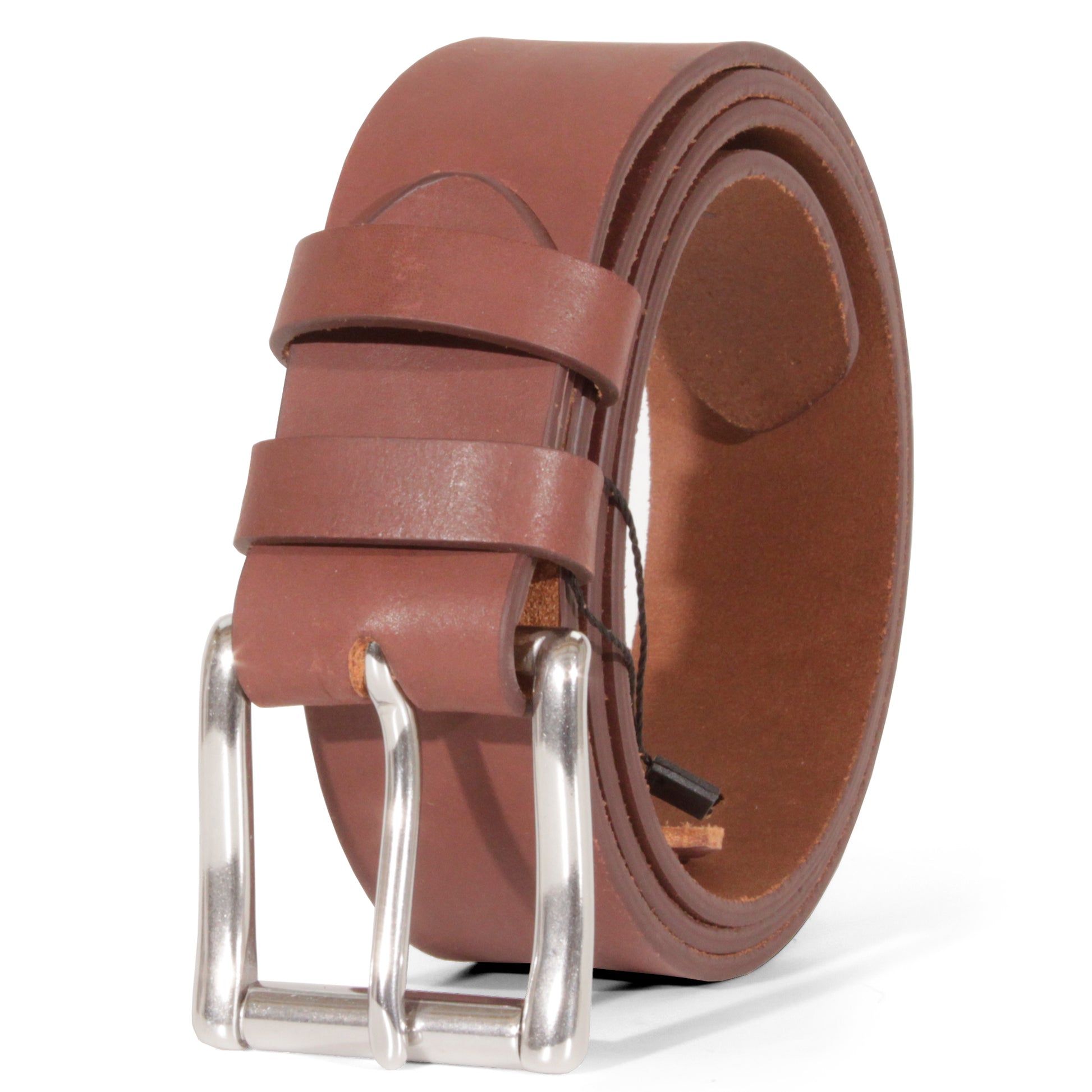 Mens Belts Leather Full Grain, Buffalo Leather, Handmade By Amish, (38mm) Width & (3.6mm) Thickness (Dortmund Tan) TOPNOTCH WORLD