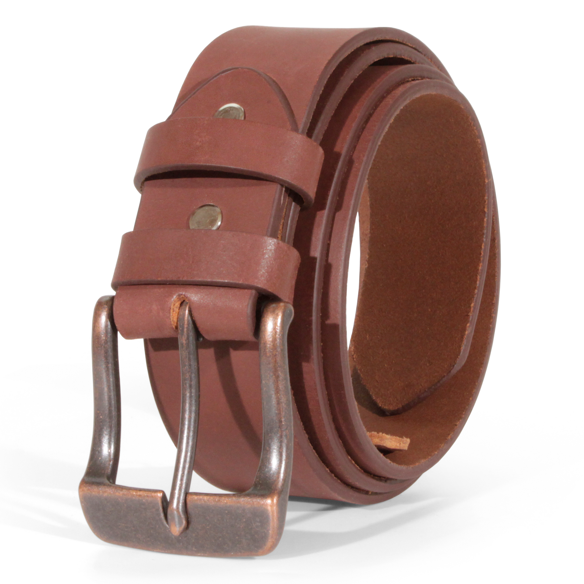 Mens Belts Leather Full Grain, Buffalo Leather, Handmade By Amish, (38mm) Width & (3.6mm) Thickness (Light Brown) TOPNOTCH WORLD