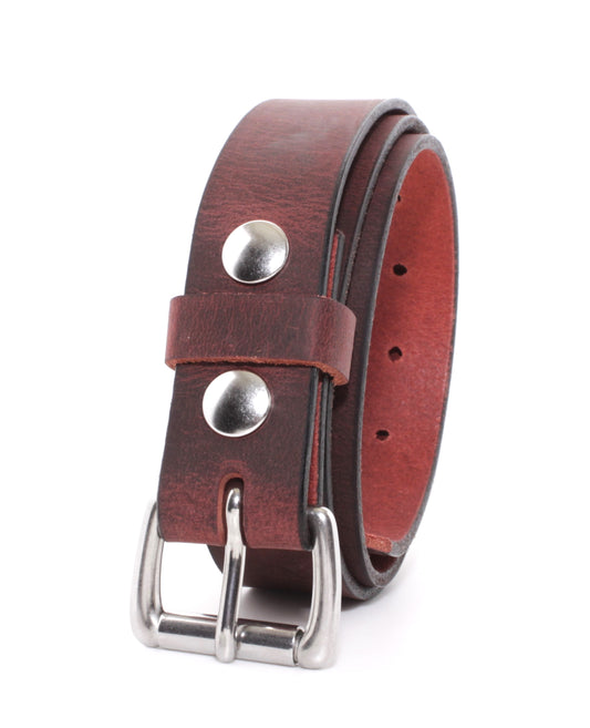 Mens Belts Leather Veg Oil Tan, Buffalo Leather Handmade By Amish, 1.25 Inch Wide & 3.6mm Thickness TOPNOTCH WORLD