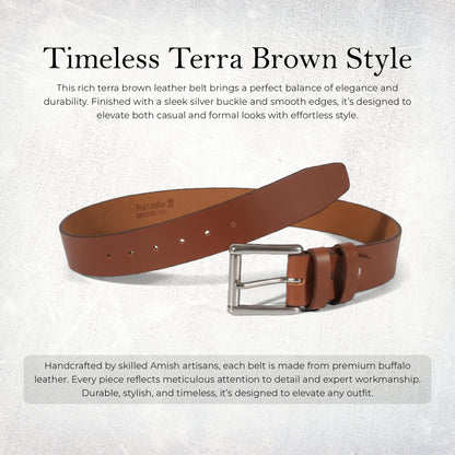 Mens Belts Leather Full Grain, Buffalo Leather, Handmade By Amish, (38mm) Width & (3.6mm) Thickness (Basketweave) TOPNOTCH WORLD
