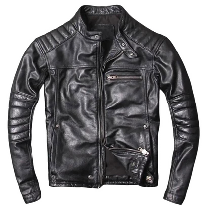 Leather Jacket Men, Genuine Lambskin Leather, Biker Style Jacket Casual & Outdoor Wear TOPNOTCH WORLD