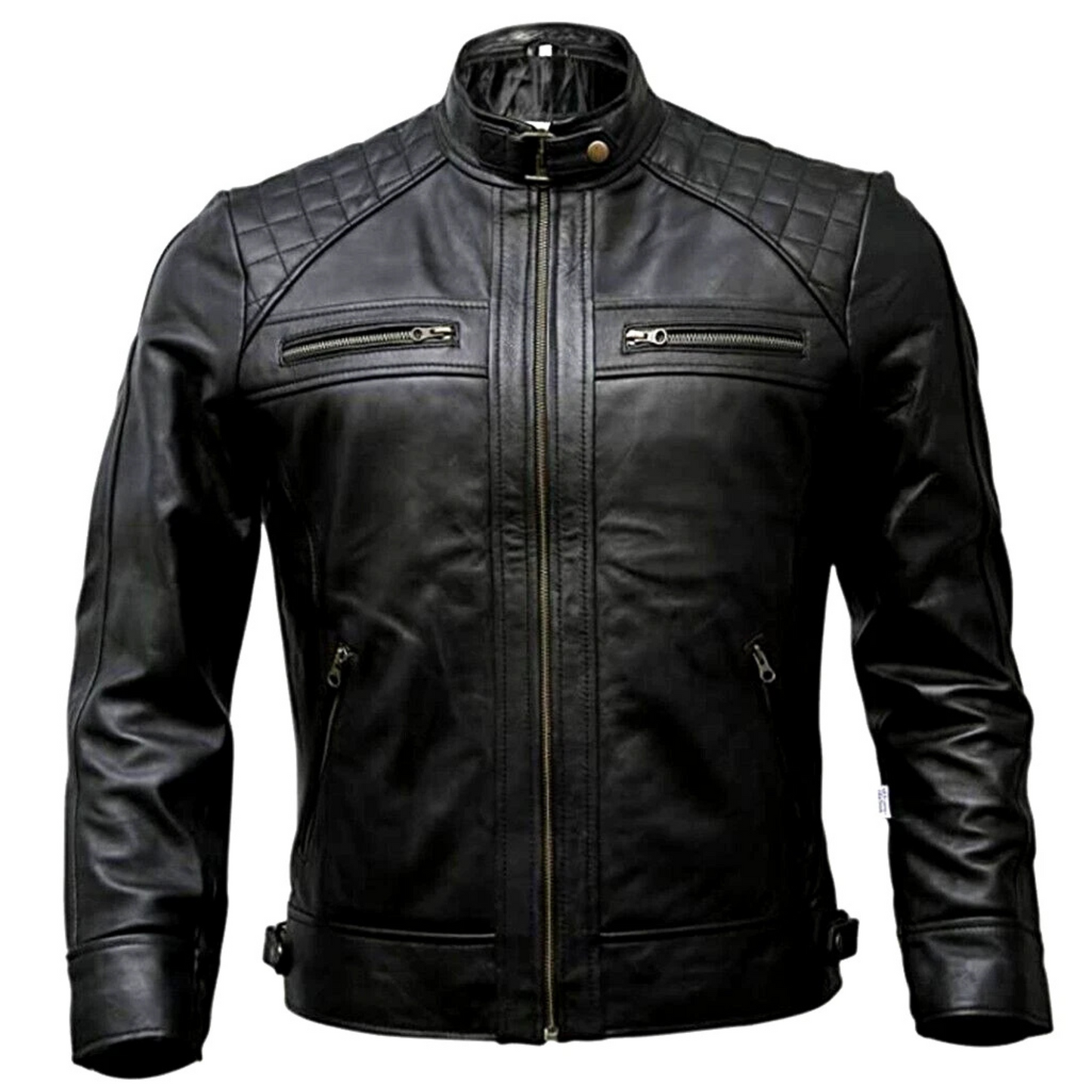 Leather Jacket Men, Genuine Lambskin Leather, Biker Style Jacket Casual & Outdoor Wear TOPNOTCH WORLD