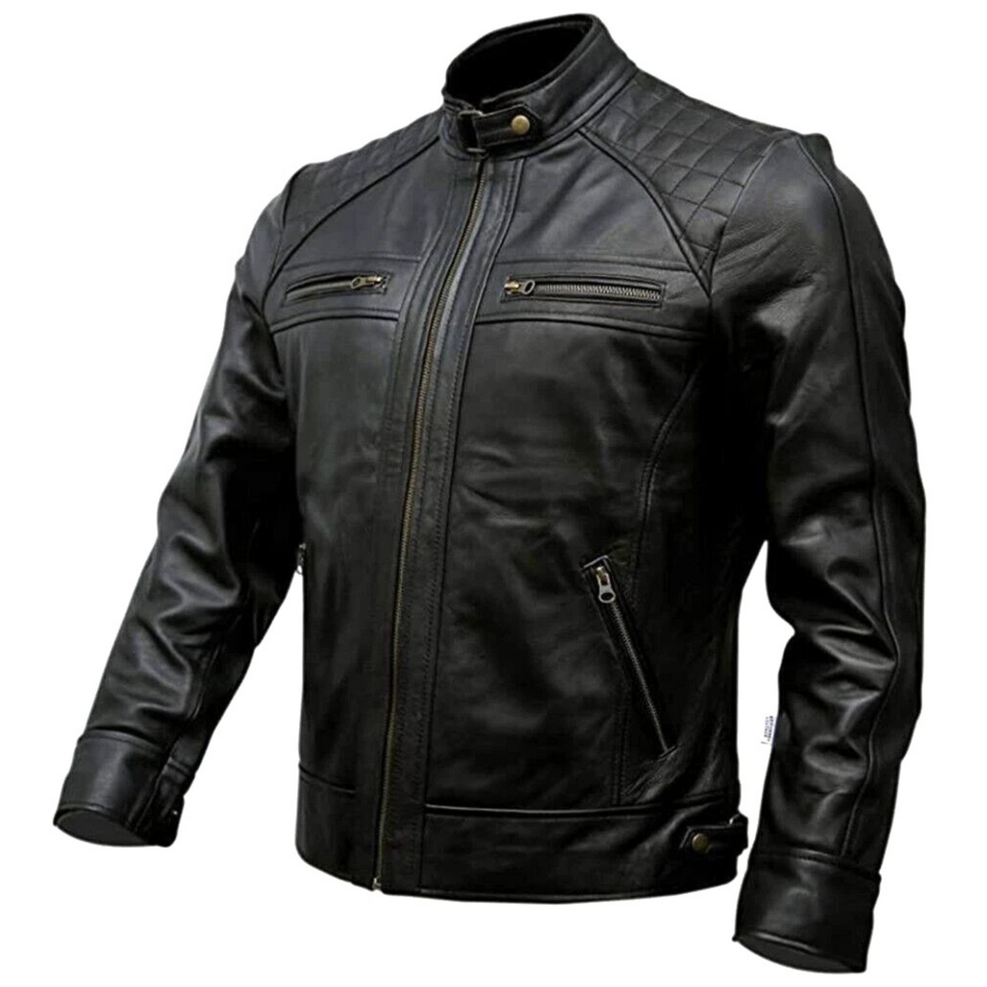 Leather Jacket Men, Genuine Lambskin Leather, Biker Style Jacket Casual & Outdoor Wear TOPNOTCH WORLD