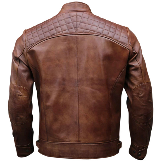 Leather Jacket Men, Genuine Lambskin Leather, Biker Style Jacket Casual & Outdoor Wear TOPNOTCH WORLD