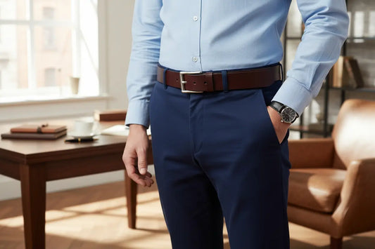 American Made Full Grain Buffalo Leather Belt in Burgundy with Silver Buckle TOPNOTCH WORLD